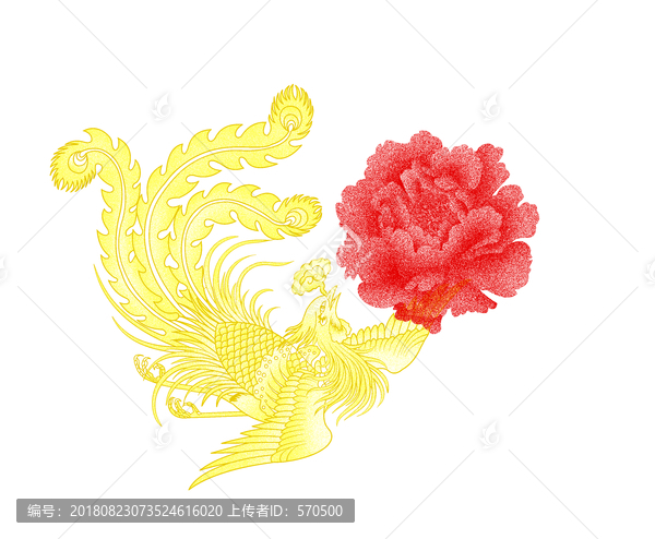 鳳穿牡丹