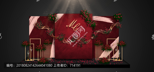 紅色婚禮迎賓區(qū)
