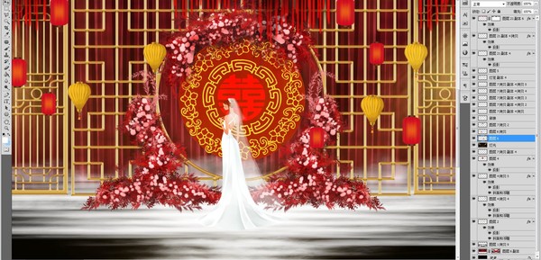紅色新中式婚禮設計