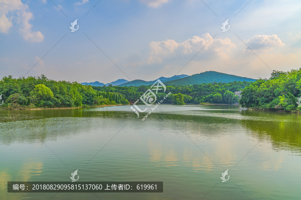 青山绿水青州云门湖风景