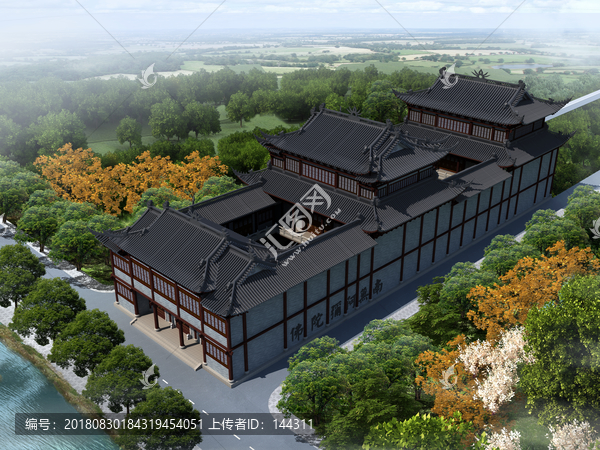 寺廟鳥瞰圖
