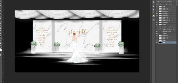大理石小清新婚礼设计