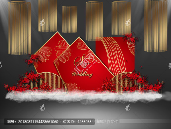 紅色婚禮迎賓區(qū)