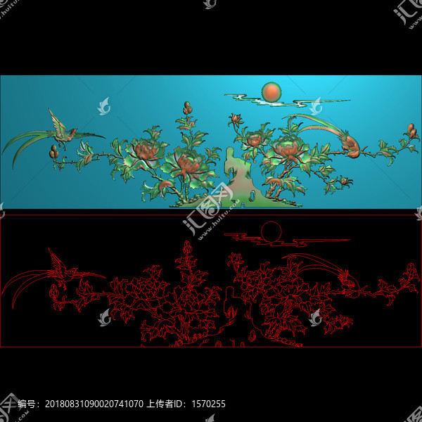 富貴牡丹床