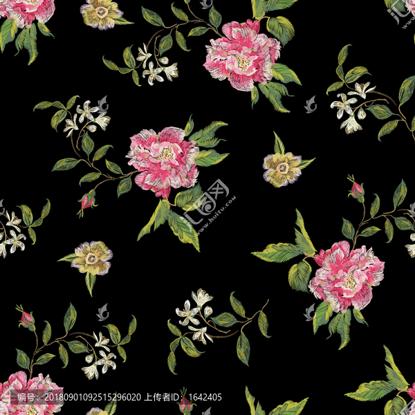 刺繡花卉女裝花型