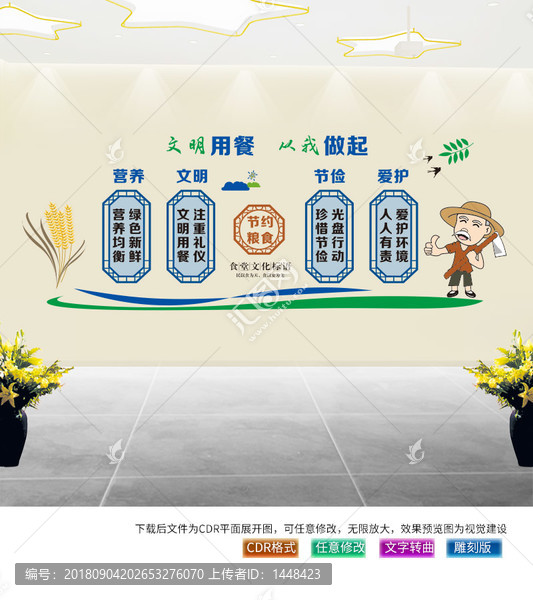 校園食堂文化墻