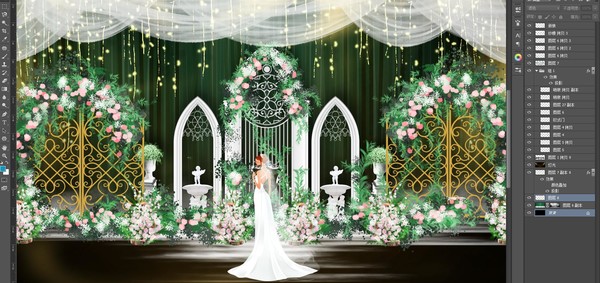 白綠色森系小清新婚禮