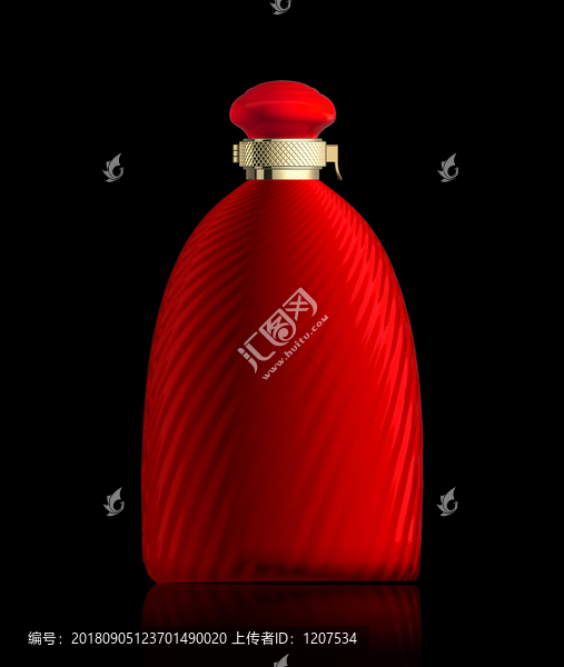 紅色酒瓶設計