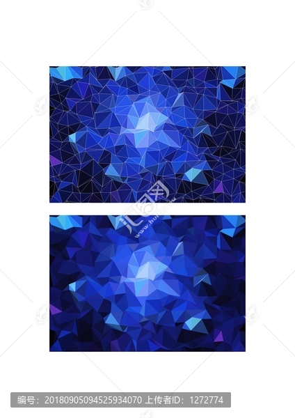 藍(lán)色晶格多邊形矢量背景素材