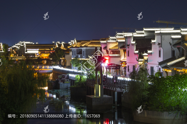 芜湖鸠兹古镇夜景