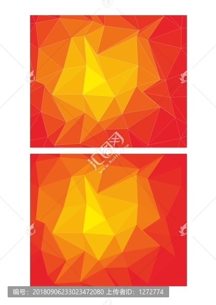 紅色漸變幾何晶狀體矢量素材背景
