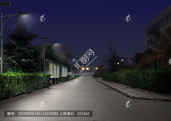 太陽能路燈效果圖