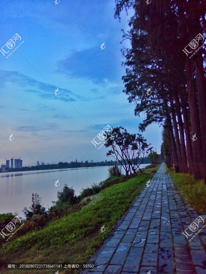 武汉东湖公园风景,黄昏美景