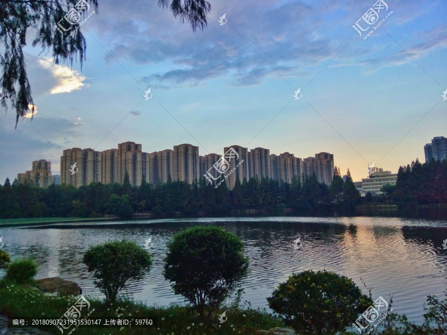 武汉东湖暮色风景