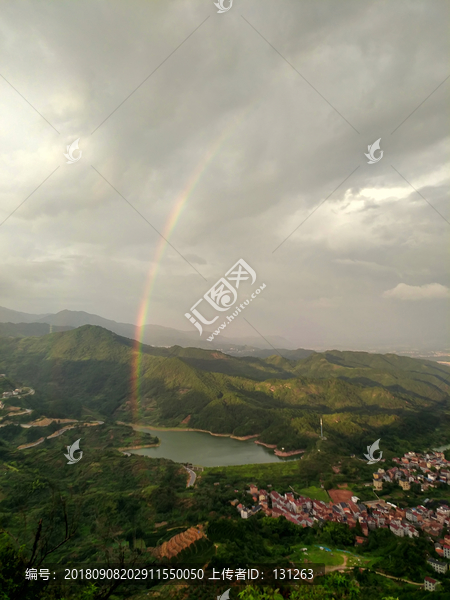 金华尖峰山山下吴水库彩虹