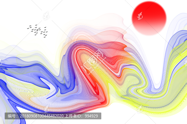 新中式禪意抽象水墨山水裝飾畫