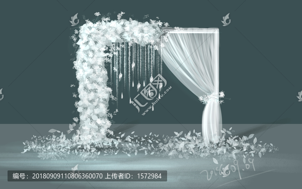 婚禮戶外背景手繪