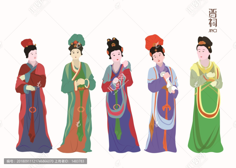 組合侍女像晉祠