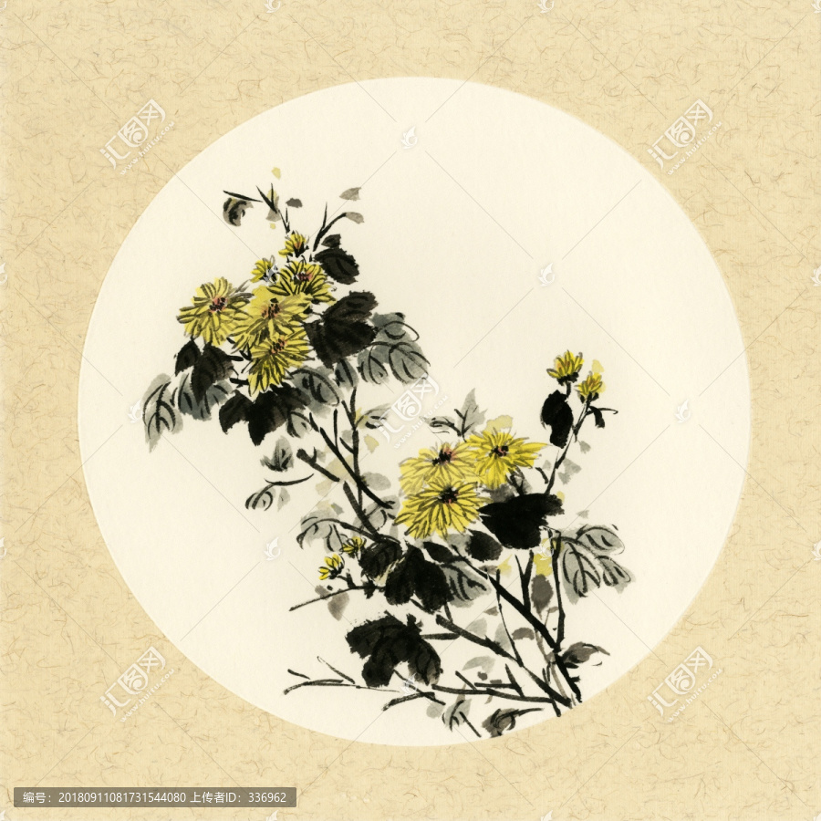 國畫菊花