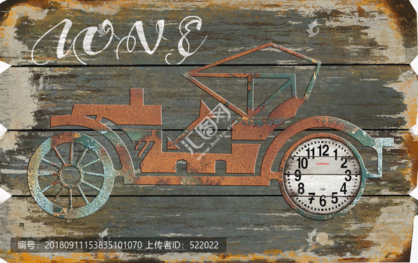 鐘面無框畫歐美風(fēng)格工藝品