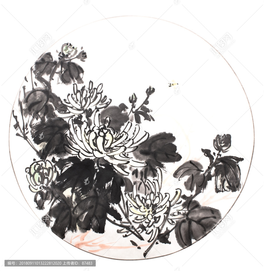 國畫菊花