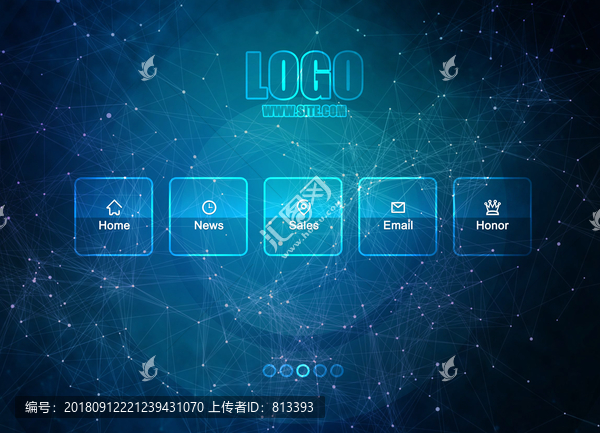 科技感導(dǎo)航按鈕素材