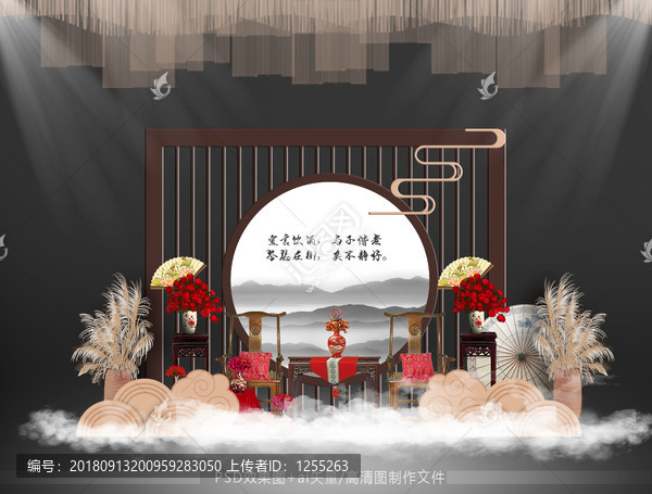 中式婚禮迎賓區(qū)