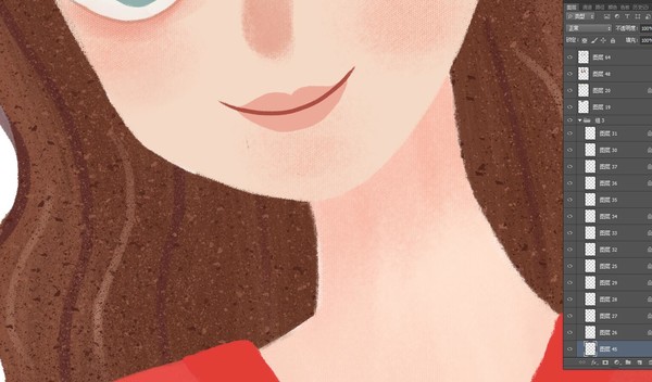 手繪時尚插畫女孩