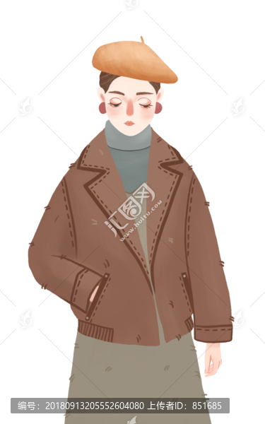 手繪時(shí)尚插畫(huà)女孩