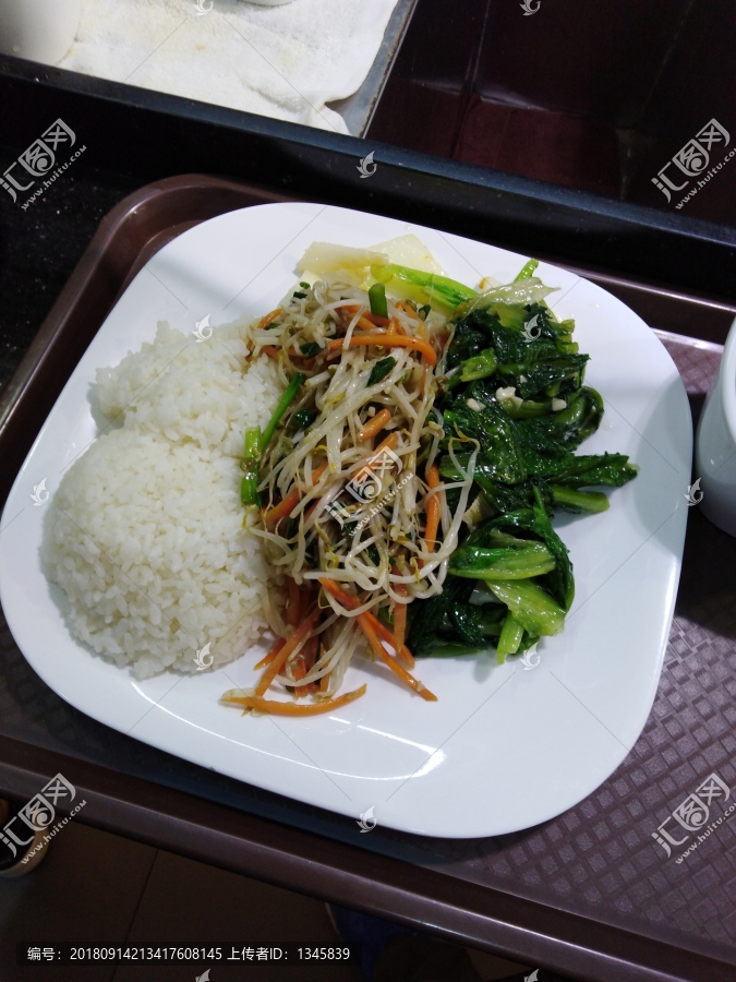 快餐,,飯,豆芽,一碟快餐