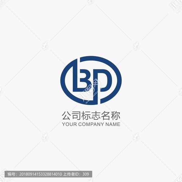 BP字母標志logo