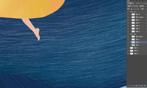 手繪鯨魚女孩