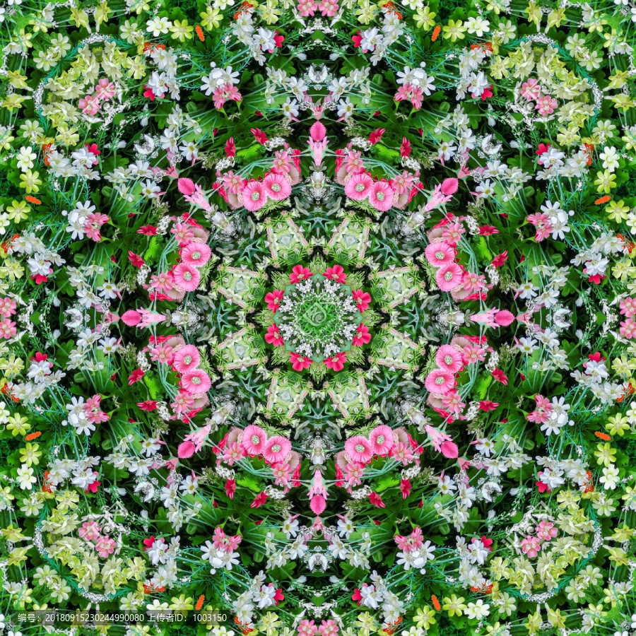 花卉拼花圖案背景