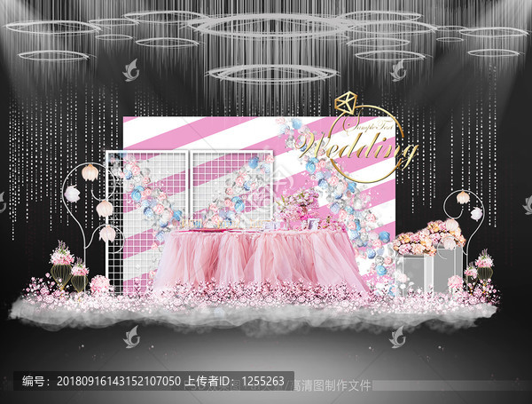 粉色婚禮迎賓區(qū)