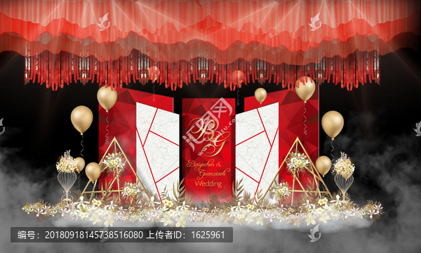 紅白色系大理石婚禮