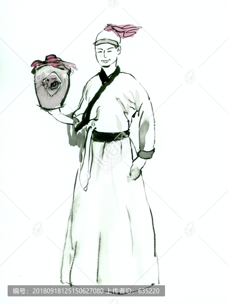 手繪人物酒