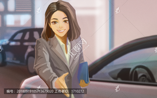 4S店售車的美女業(yè)務(wù)員