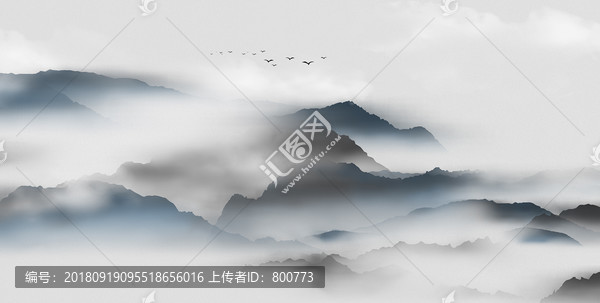 意境禪意水墨畫