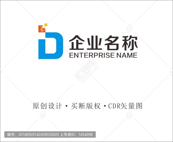 字母D广告logo