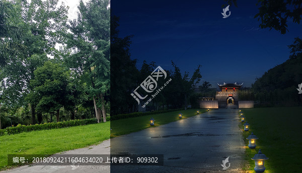 小道夜景