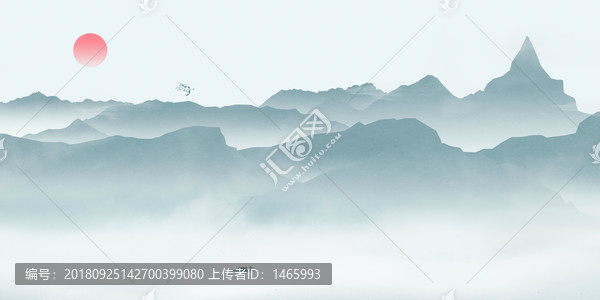 意境水墨山水畫