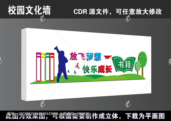 學(xué)校放飛夢(mèng)想校園立體文化墻展板