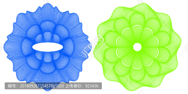 兩個(gè)防偽團(tuán)花