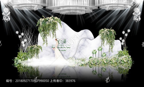 白色大理石主題舞臺效果圖