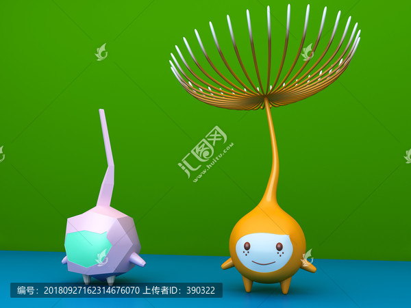 蒲公英卡通模型