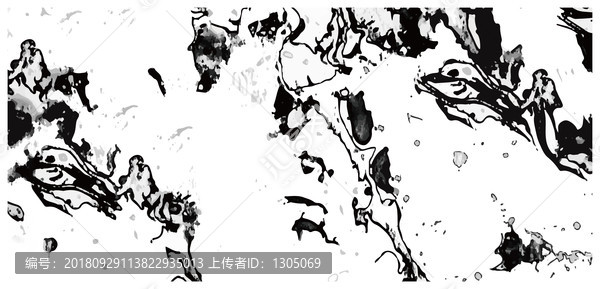 大理石紋理濃墨款