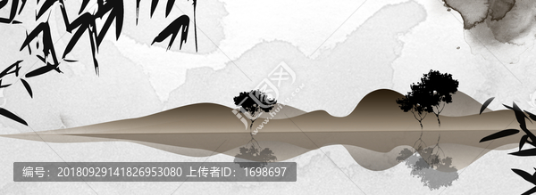 中國風(fēng)水墨風(fēng)景背景