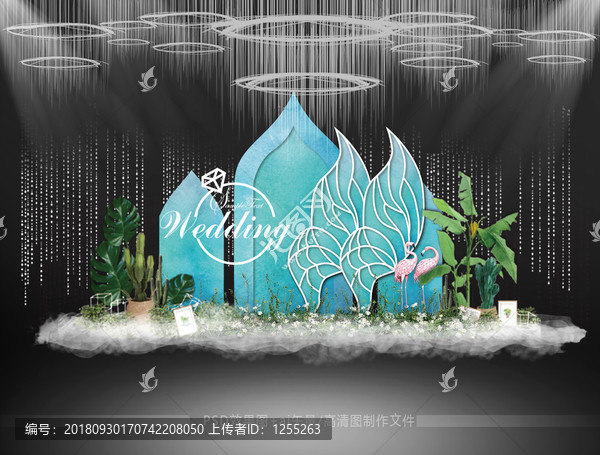水彩主題婚禮迎賓區(qū)
