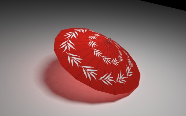 柳葉紅傘
