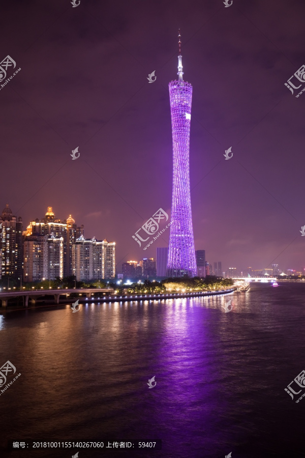 广州塔小蛮腰夜景